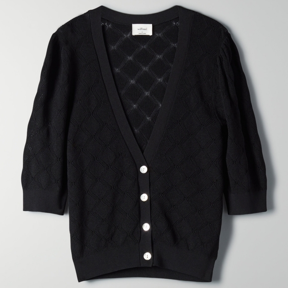 Wilfred Sweaters - Wilfred Black Dainty V-Neck Cardigan Small